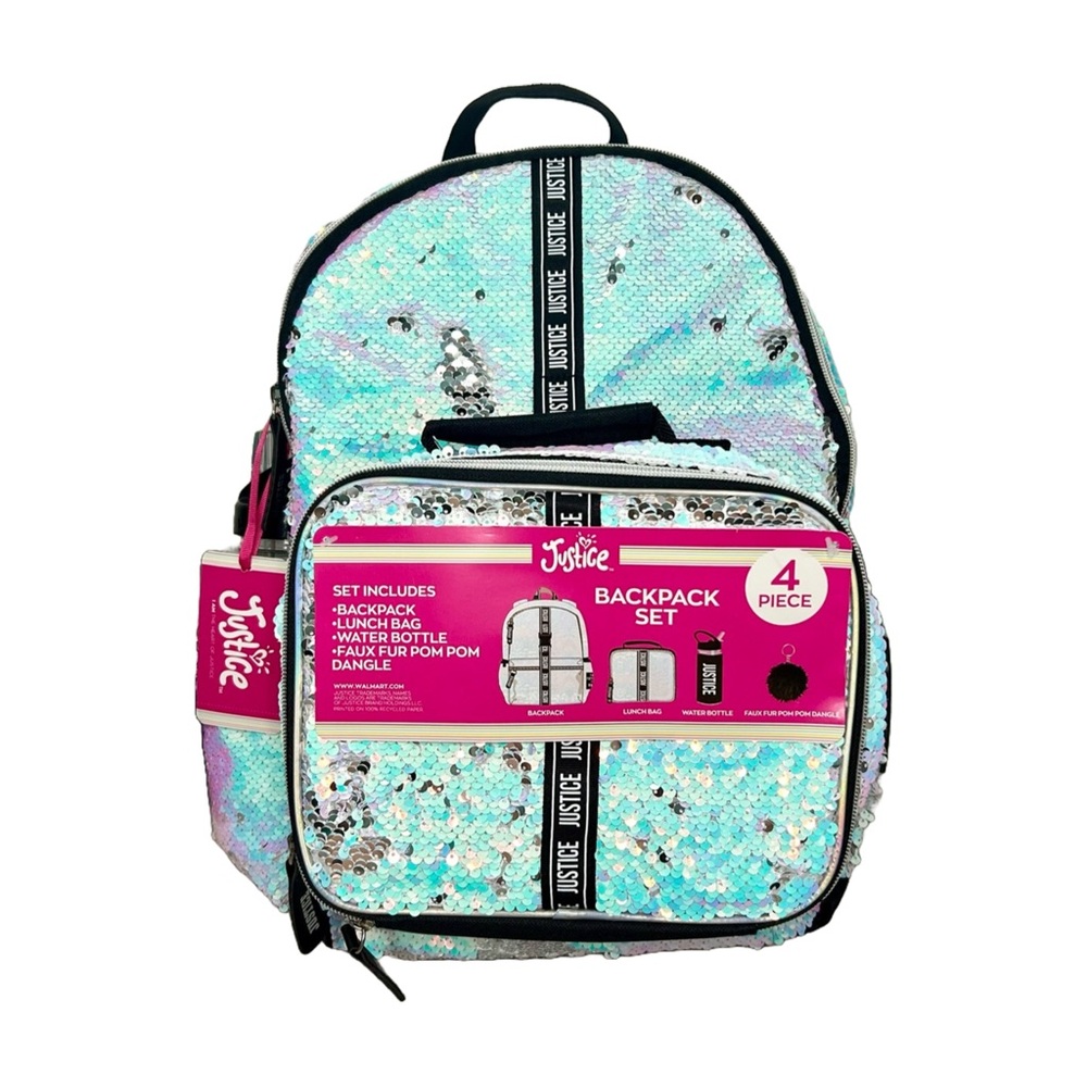 💜🤍Sequin backpack🤍💜 - Picture 2 of 5